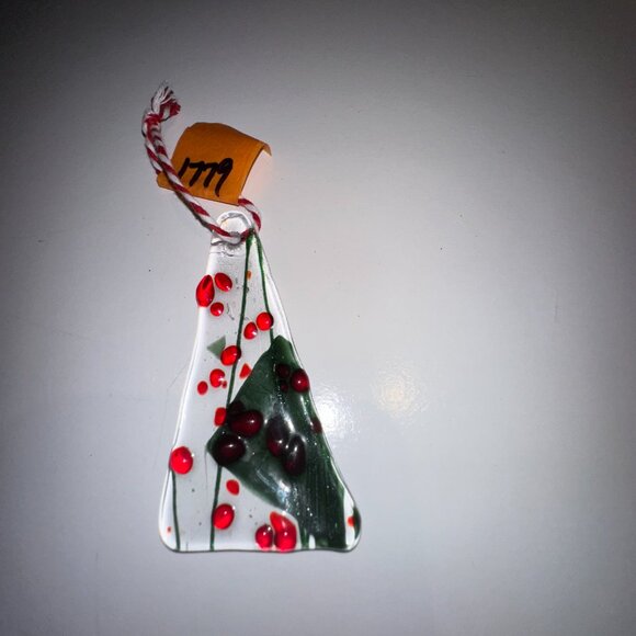 #1779 CRHISTMAS TREE ORNEMENT OR PACKAGER ADORNMENT CLEAR W/ COLOR ORNEMENTS  CO - Picture 11 of 11